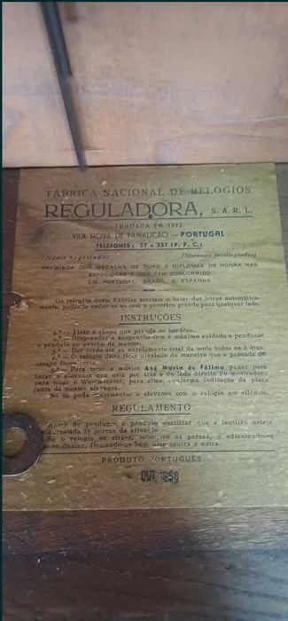 Relógio De Parede Boa Reguladora