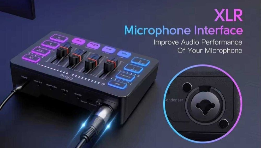 Ігровий аудіо мікшер FIFINE AMPLIGAME SC3 Black White нові