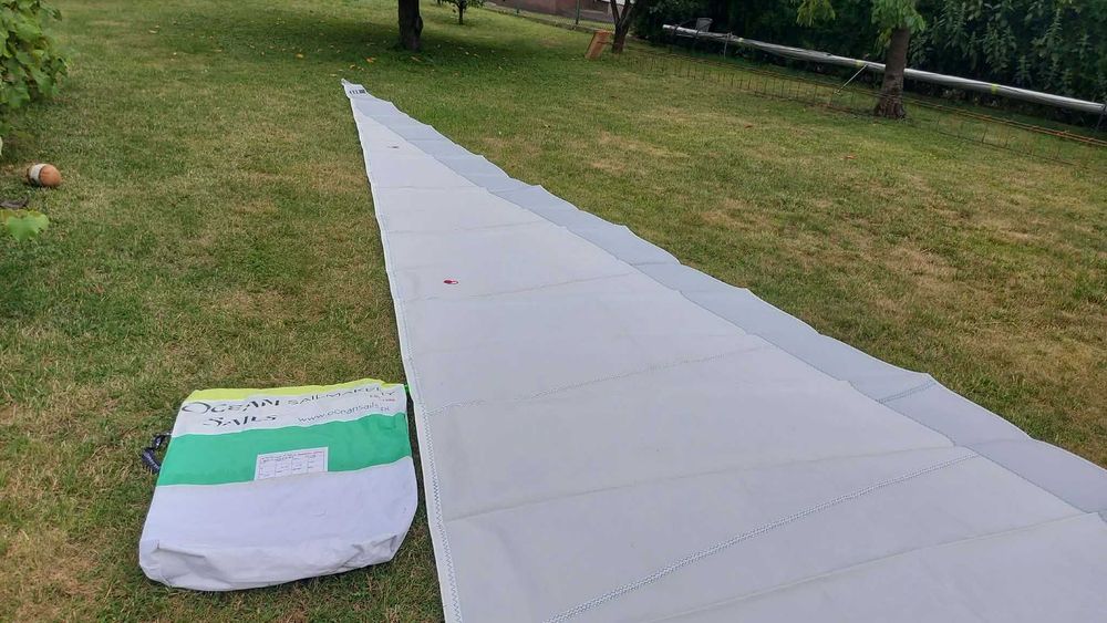 Żagiel fok 10,75x3,15x10,10 z tkaniną UV, NOWY