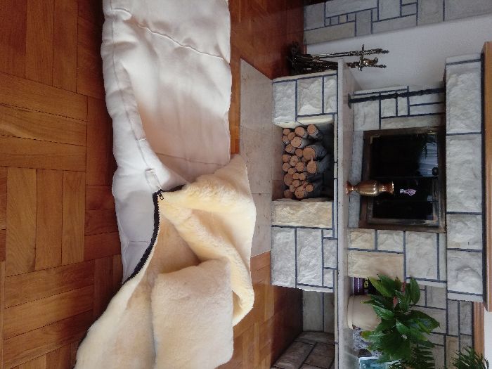 Śpiwór Naturalna Skóra Owcza Relugan+Poduszka Spiwór Skóry Owcze