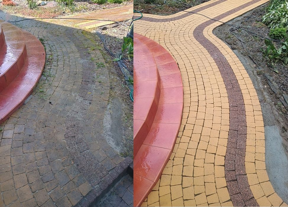 Mycie elewacji , kostki brukowej , czyszczenie tarasow