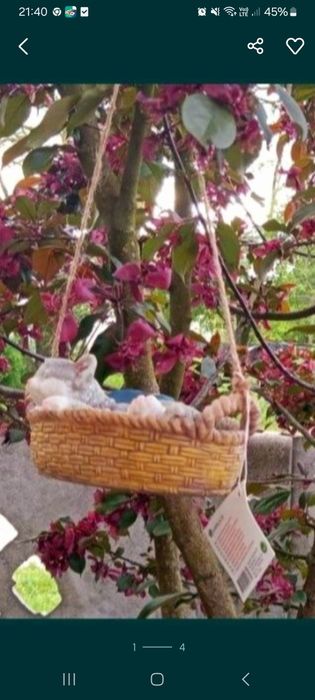 Zawieszka kotek w koszyku