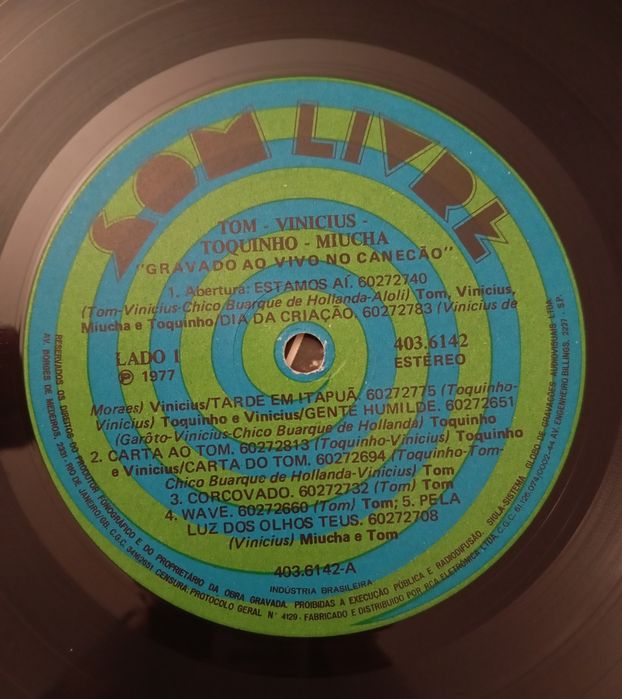 Vinil Tom Jobim Vinicius Moraes Toquinho Miúcha - Ao vivo no  Canecão