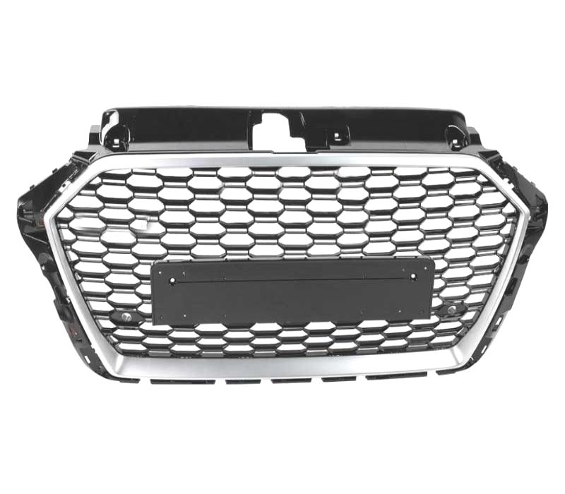 GRELHA AUDI A3 8V 16-20 LOOK RS3 PRETO PRATEADO
