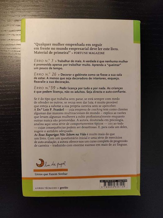 (Env. Incluído) As Boas Raparigas Não Sobem na Vida de Lois P. Frankel