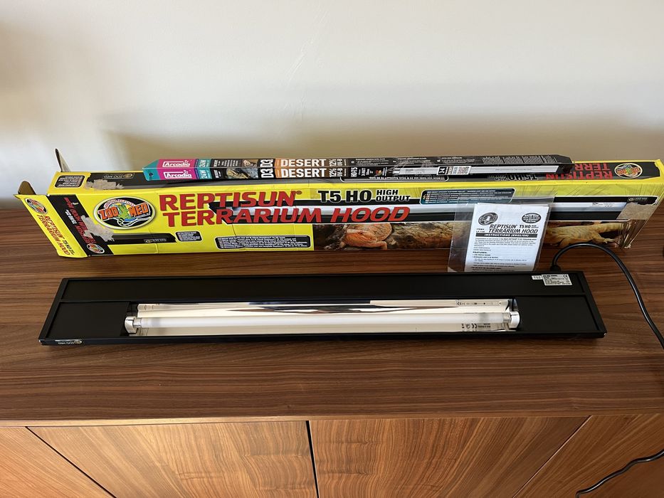 Calha luz terrário Zoomed Reptisun T5 80cm