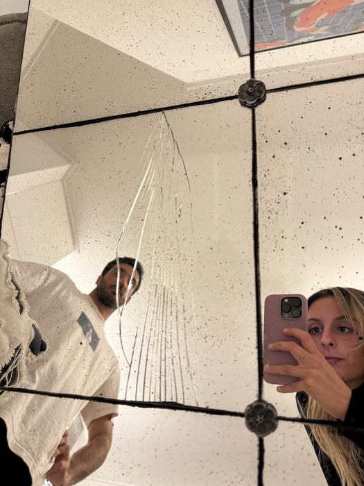 Espelho Vertical Efeito Antigo