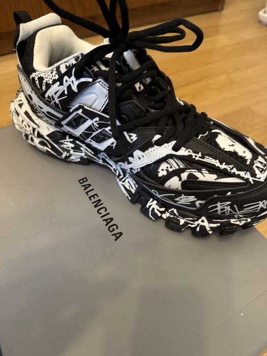 Buty Balenciaga r 44 Track Sneaker All Black Graffiti