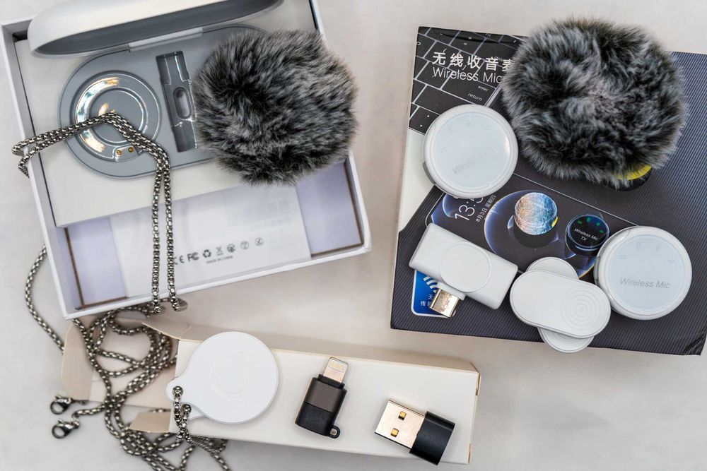 Петличный микрофон Asterold B-612, 2 шт. + зарядный кейс, для блогеров