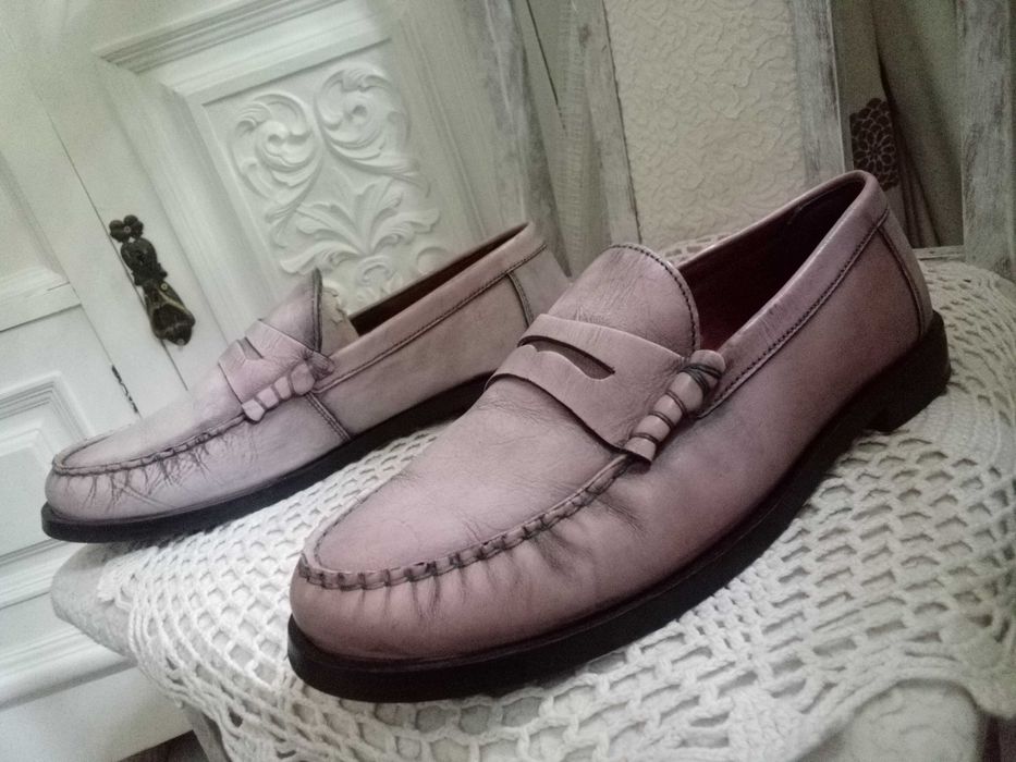 jak NOWE skórzane indyjskie M&S mokasyny damskie półbuty pantofle 42