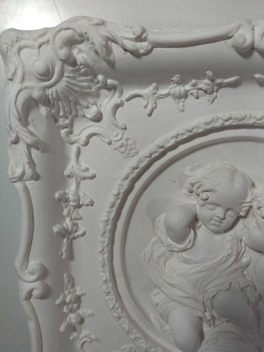 Peça em Gesso com Relevo  (para pintar ou não)