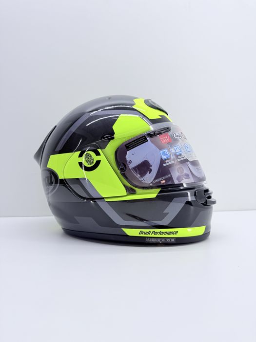 Kask integralny ARAI QUANTIC FACE FLUOR YELLOW szary żółty fluo czarny, rozmiar XS