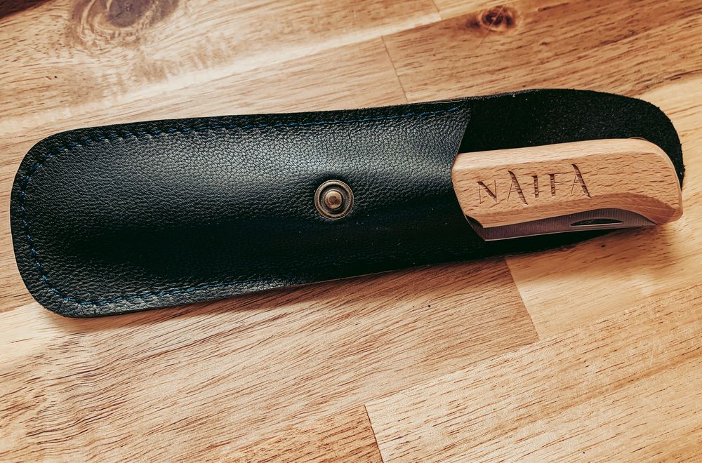 Navalha Artesanal com bolsa de couro