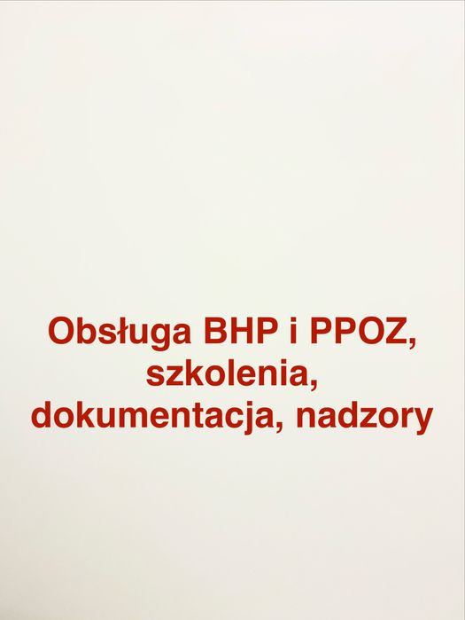 Szkolenia BHP, domumenty IBWR, ORZ, itd. Nadzor budowa