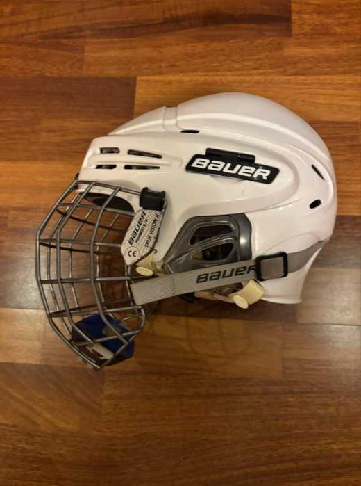 BAUER kask hokejowy regulowany + przyłbica krata