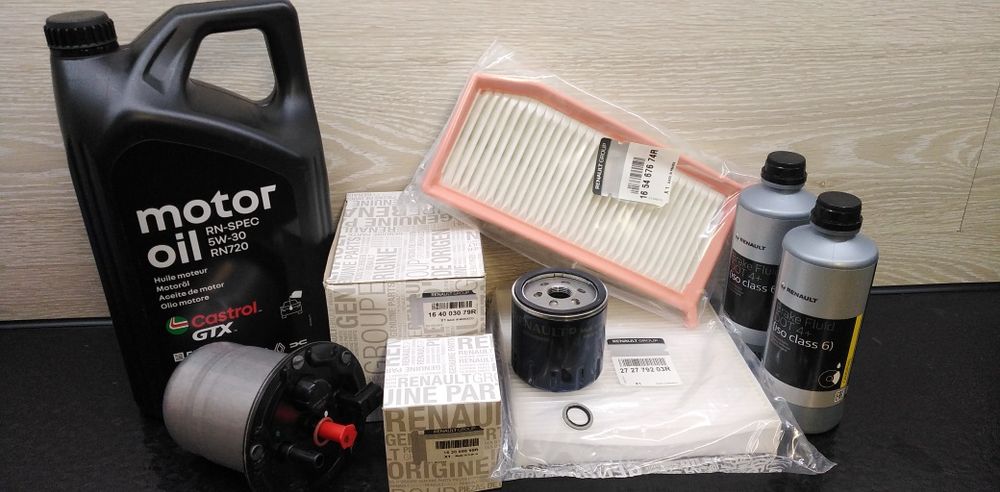 Оригинальный набор для ТО duster logan sandero 1.5dci k9k