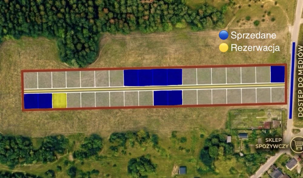 Działki letniskowe Kaniwola – Jezioro Piaseczno 10 min spacerem