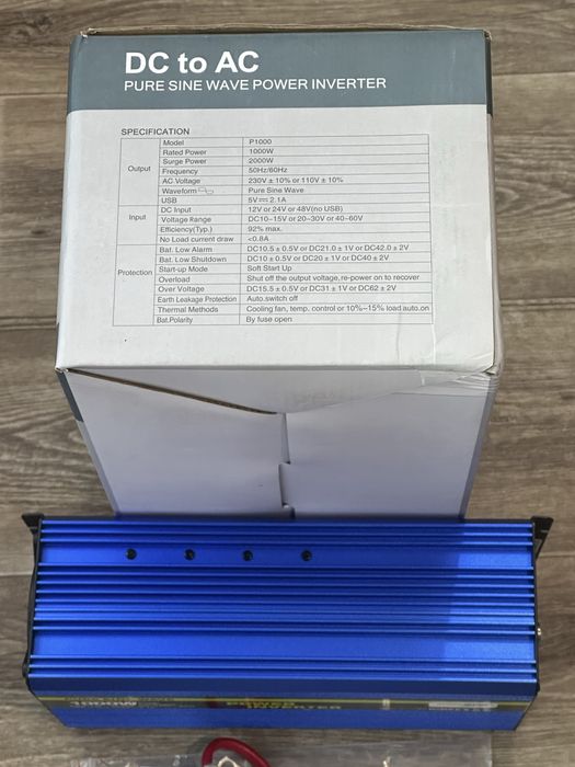 Продам новий інвертор CARSPA P1000-12 — 1000 Вт, чиста синусоїда