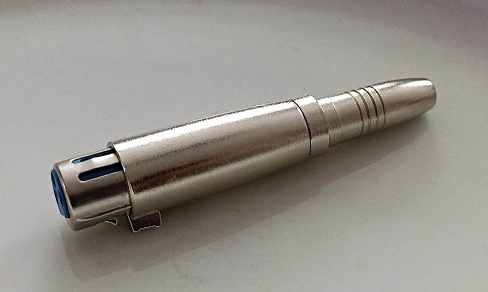 Adapter XLR męski 3p, gniazdo jack 6,3mm