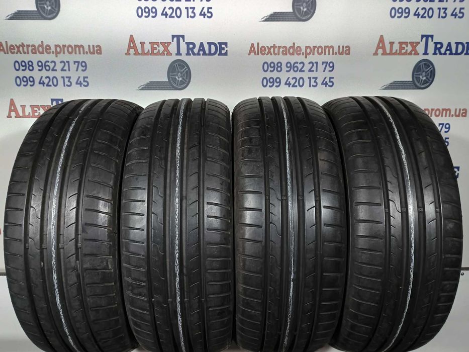 4 шт. 205/55 R16 Dunlop Sport BluResponse літні шини вживані