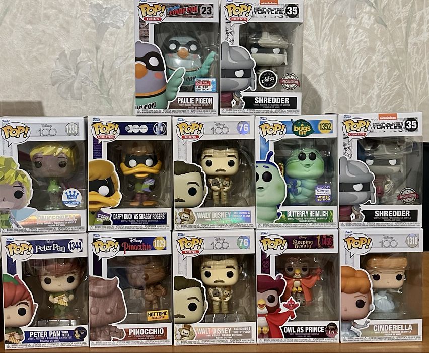 Funko pop Фанко пор Дісней Пітер Пен Піноккіо Шредер