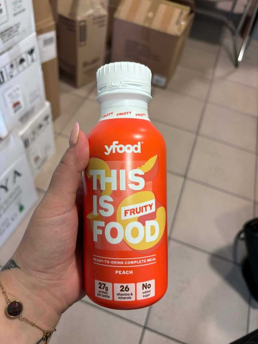 yfood Drink Fruity Peach napój o smaku brzoskwiniowym jak 500ml KRÓTKA DATA
