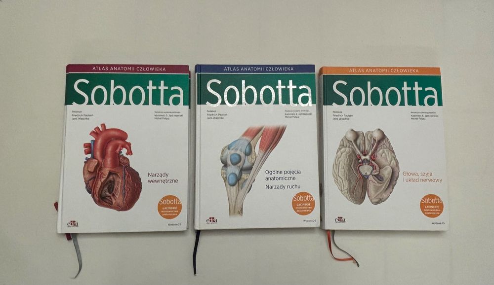Atlas Anatomii Człowieka Sobotta – komplet 3 tomów