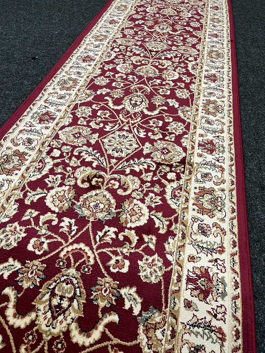 Chodnik Bordowy Tradycyjny Czerwony Klasyczny Turecki Gruby Miękki