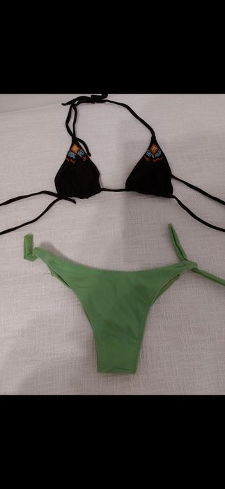 Bikini verde e preto