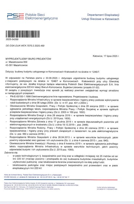 Dzialka Komorowice Krakowskie