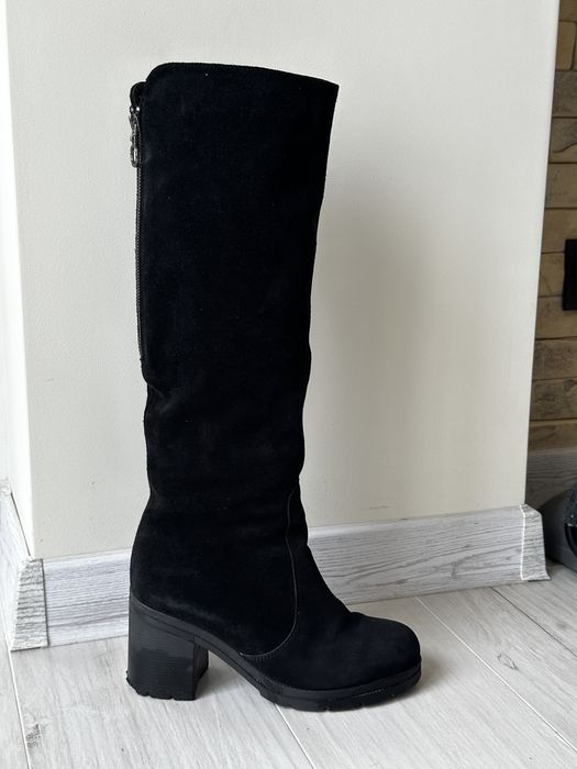 Замшеві чоботи Kluchini ботфорти