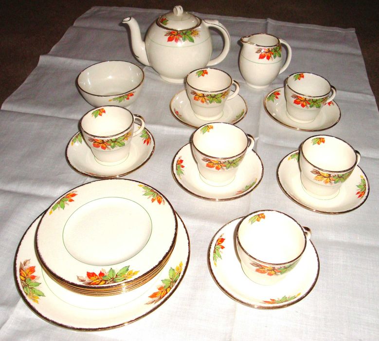 serviço de chá cerâmica inglês