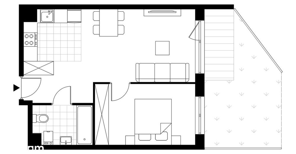 2-pokojowe mieszkanie 40m2 + ogródek