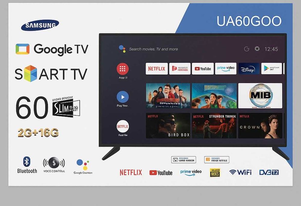 Телевизор Самсунг smart tv 24.32,42,45,55,60 дюймов 4K голосовой пульт