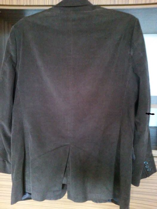 garnitur- brązowy sztruks roz.48/50