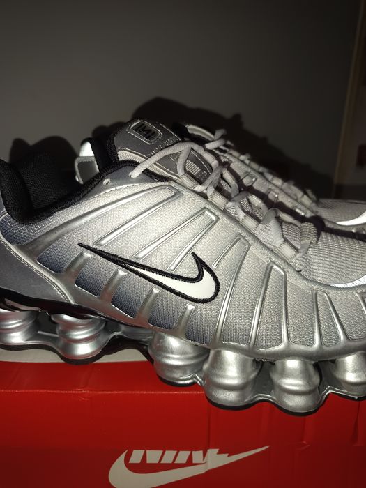 Nike Shox 42 Srebrno-biało-czarne