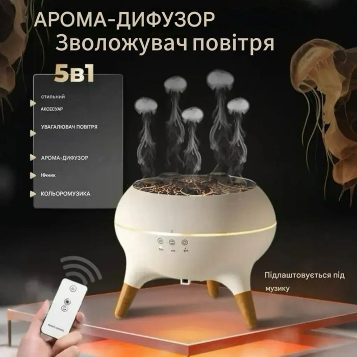 Зволожувач повітря з аромадифузором Медуза. Увлажнитель воздуха