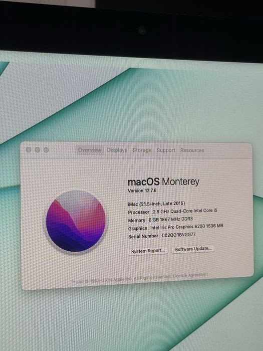 iMac 21.5” late 2015