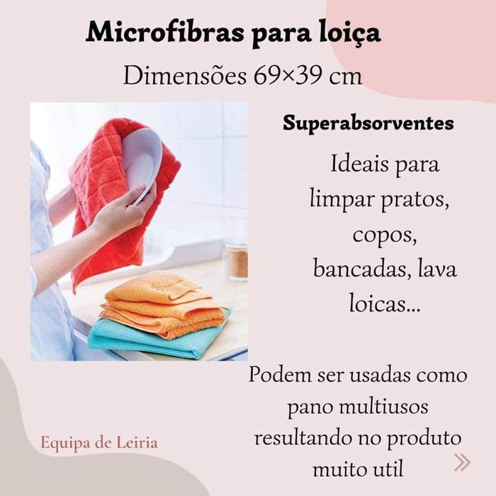 2 Panos MicroFibras para Loiça Tupperware