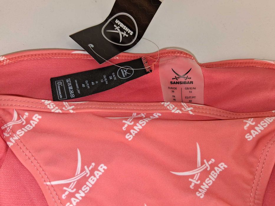 A098 Sansibar Majtki Bikini Damskie Wiązane Brzoskwiniowe Rozmiar 38