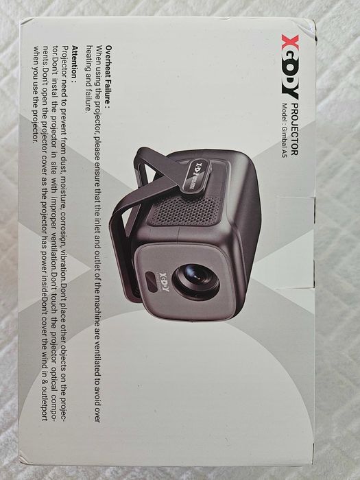 Nowy projektor XGODY Gimbal A5 | Full HD 1080P | Android 14 | Auto Focus | 450 ANSI