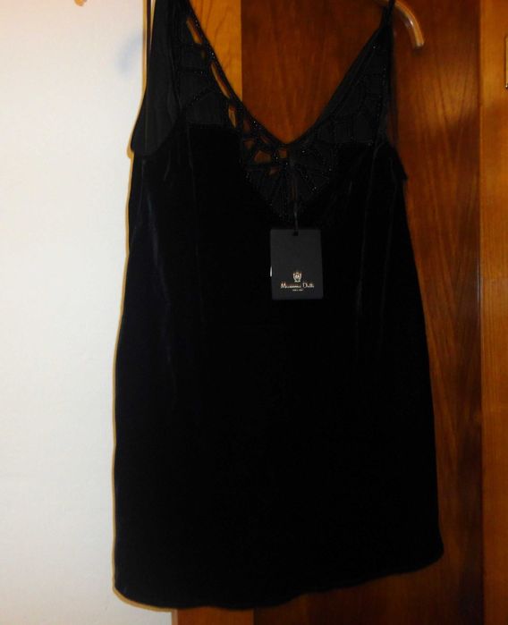 Top veludo Massimo Dutti