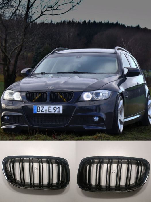 Grelhas frontais aro duplo BMW E90/E91