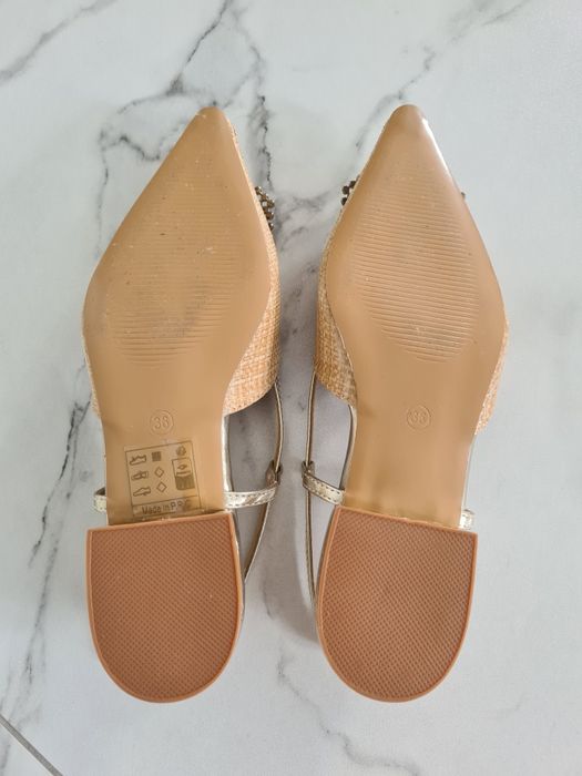 Baleriny sandały bez pięty 36