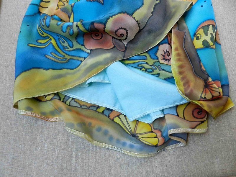 Дизайнерское платье из натурального шелка ( Батик)