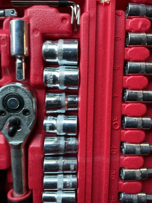 Набір головок 46 штуб трещотка біти подовжувач викрутка torx кейс