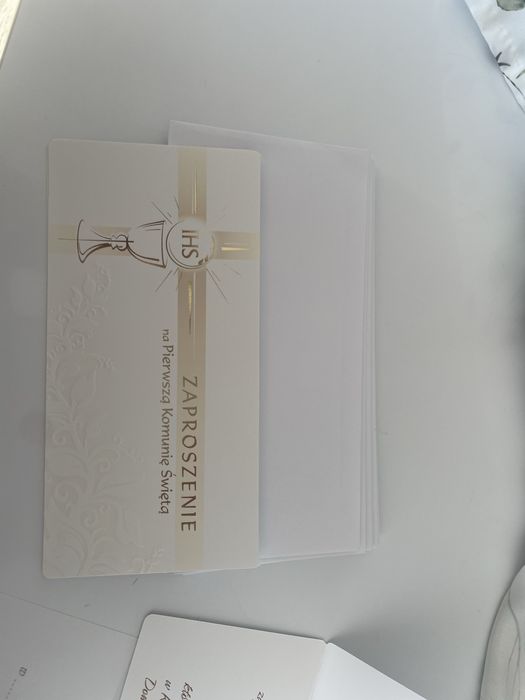 Zaproszenia Komunia Swieta . Komplet 14 sztuk