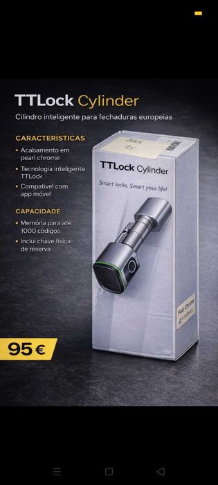 Fechadura inteligente 95€. Oportunidades
