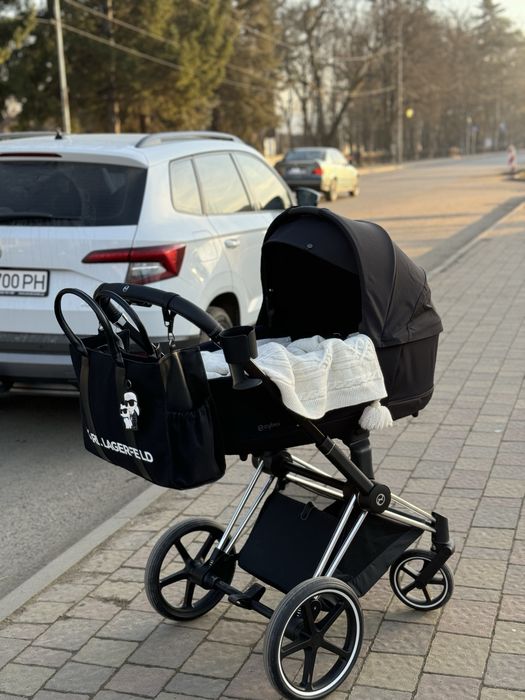 Cybex Priam 4.0 коляска 2 в 1 (3в1) Sepia Black шаси Chrome Black
