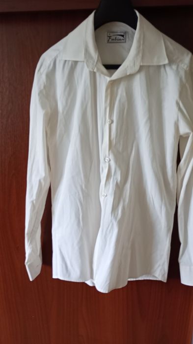 Kremowa koszula męska rozmiar S